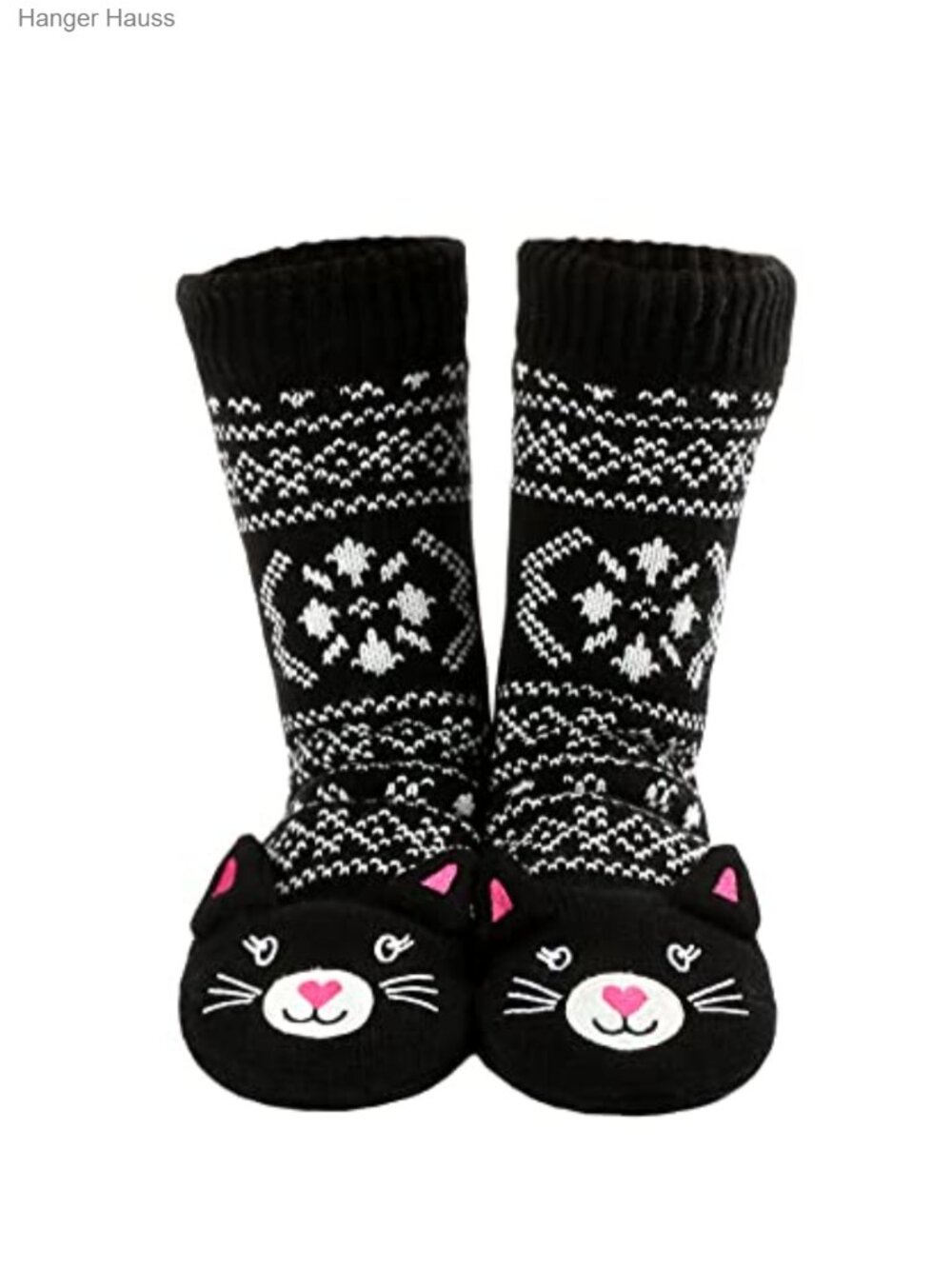 Fleece-Lined Fuzzy Winter Slipper Socks with Grippers